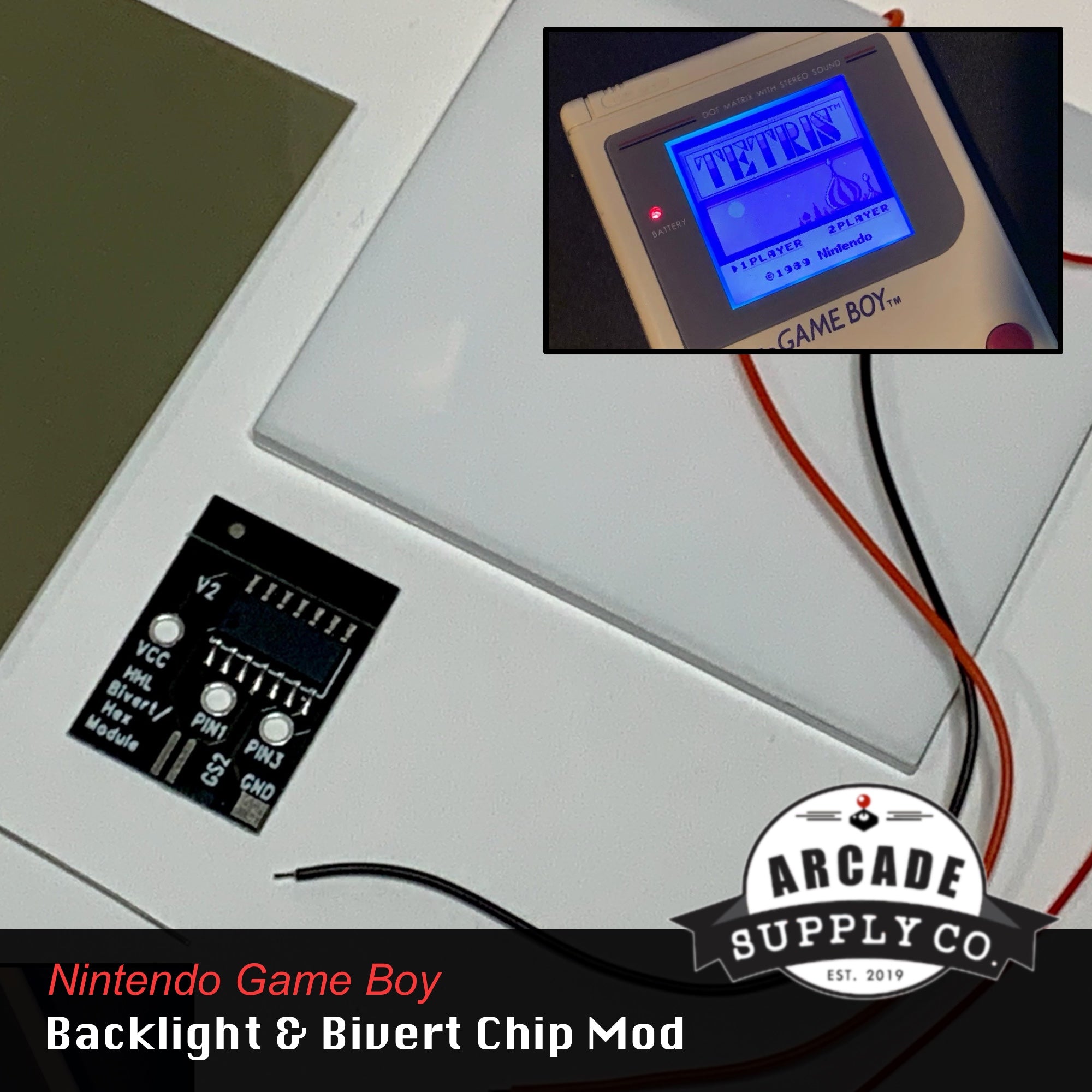 Nintendo Game Boy Bivert Chip and Backlight Kit