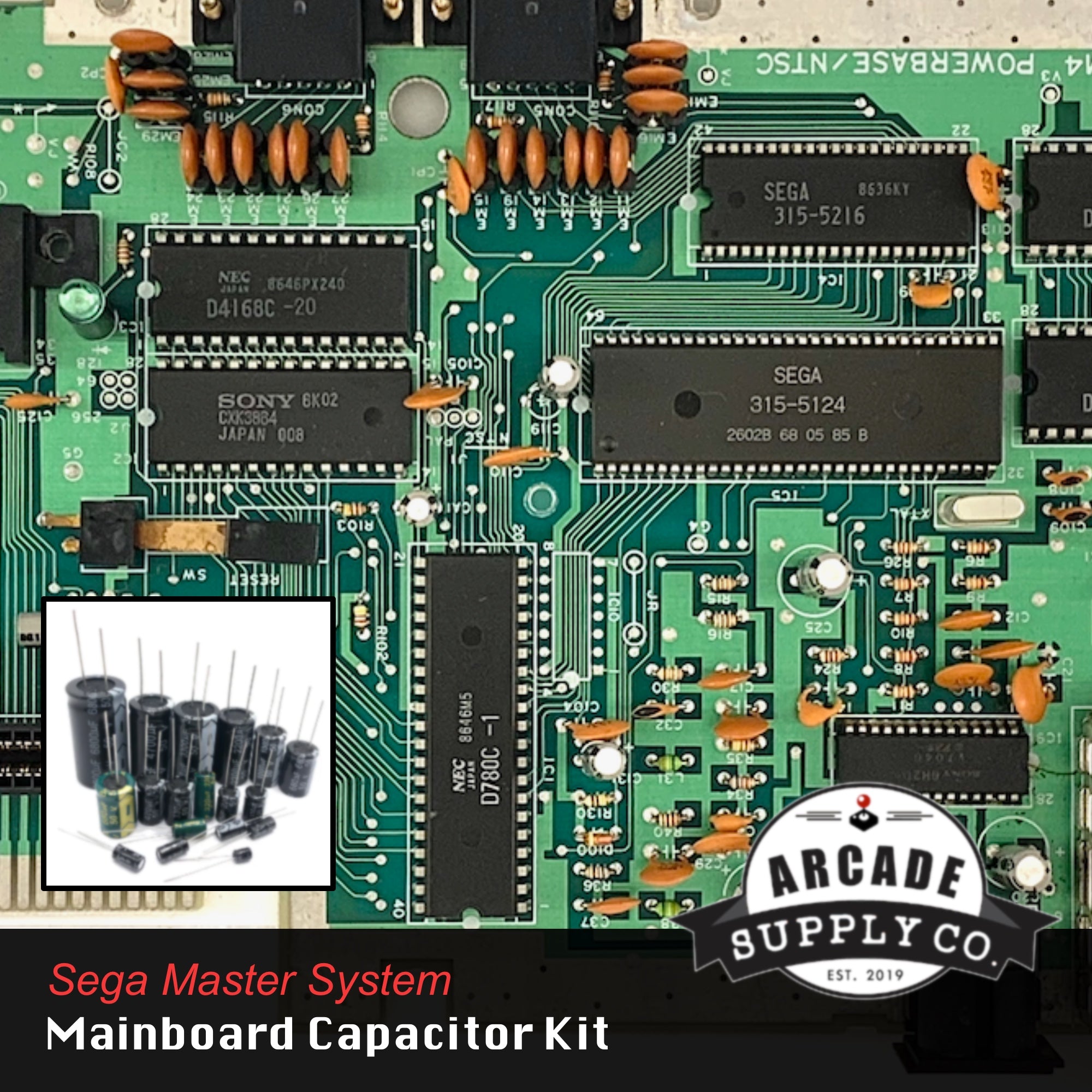 Sega Master System Capacitor Replacement Kit