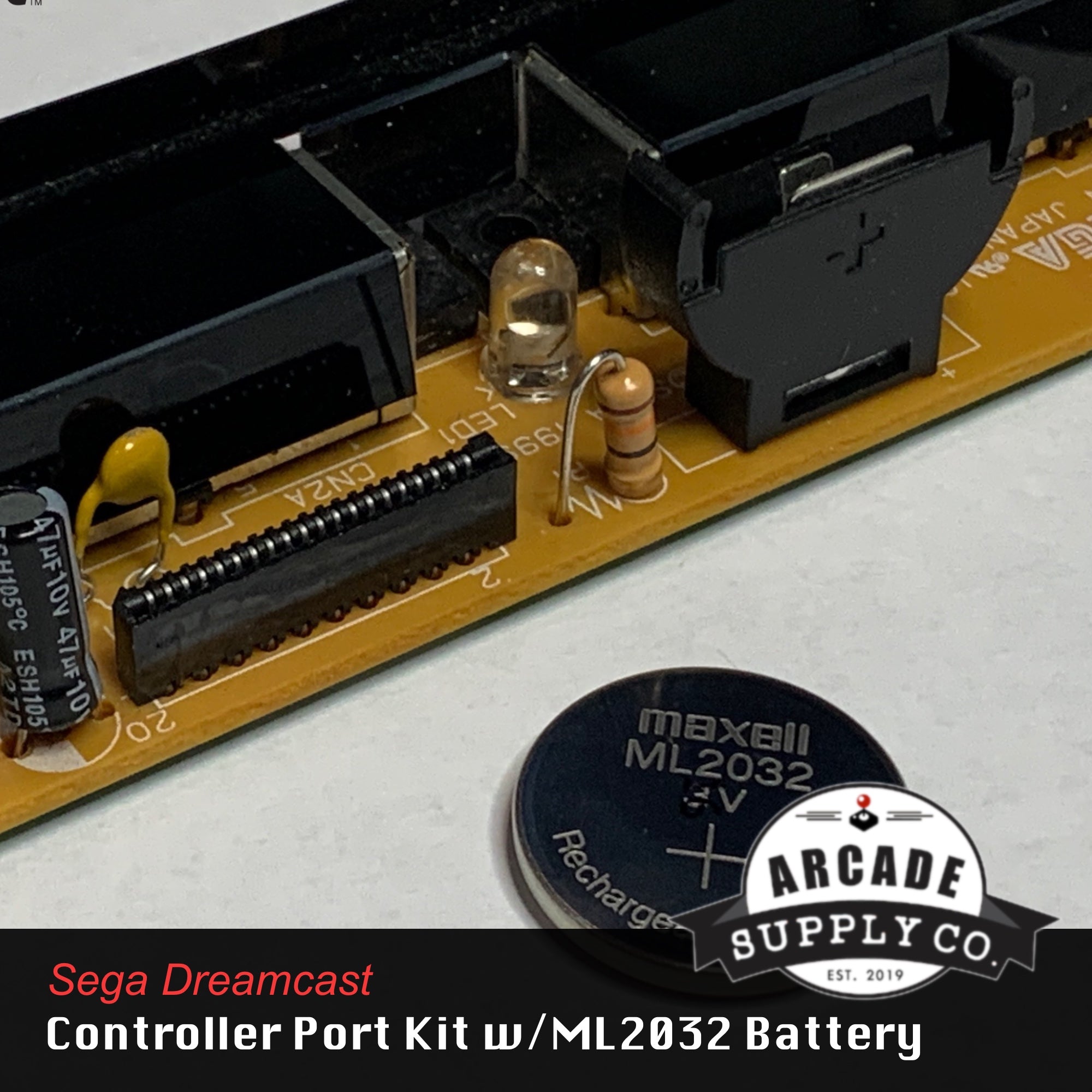 Sega Dreamcast Controller Port Kit with ML2032 Battery