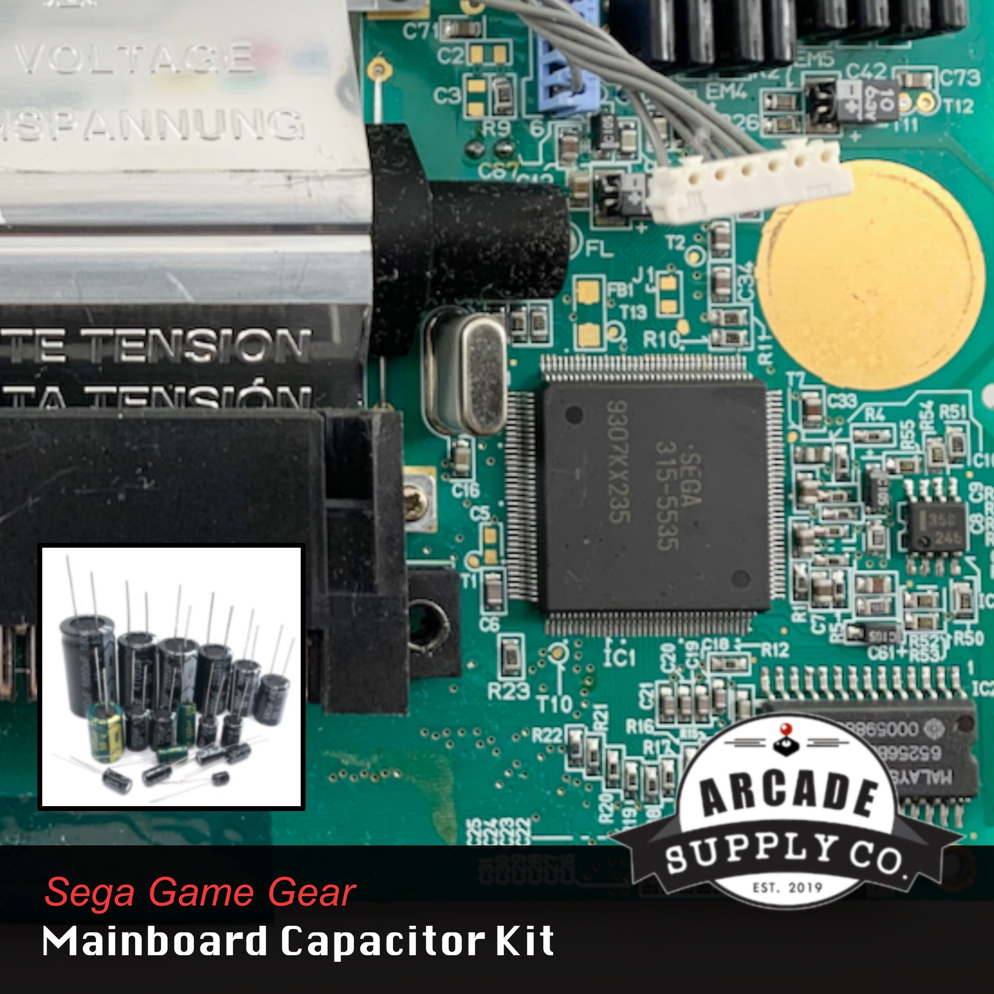 Sega Game Gear Mainboard Capacitor Kit