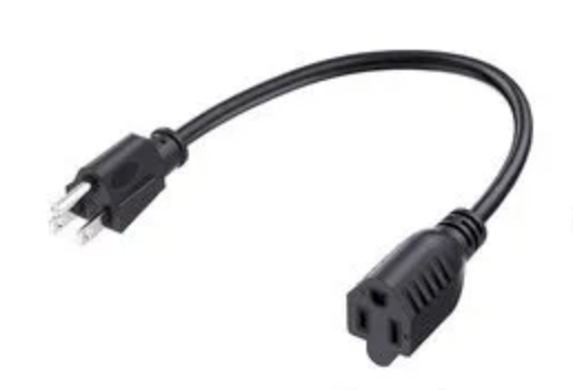 1 ft AC Power Extension Cord