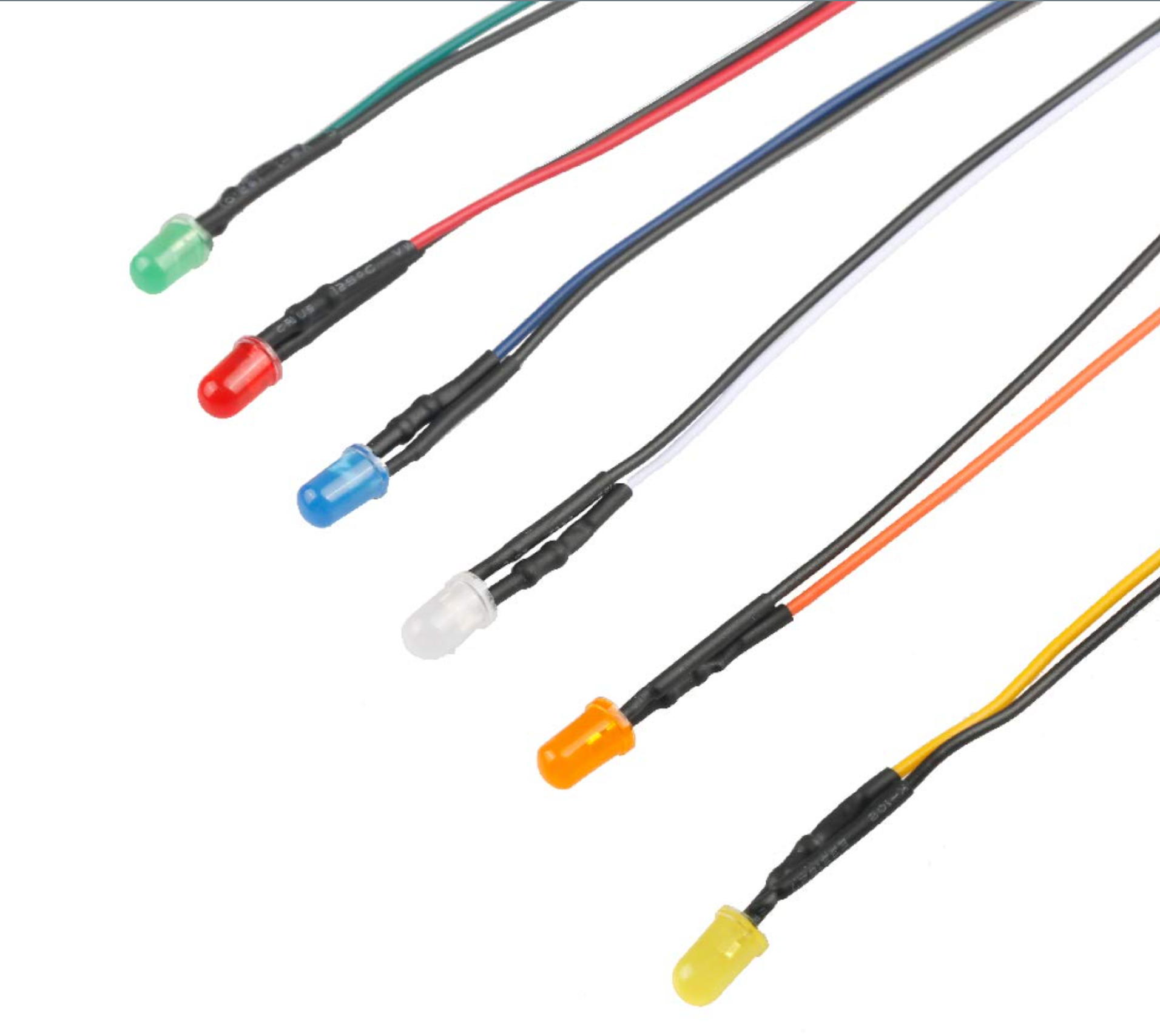 12V Pre-Wired 5mm LED - 5 pack