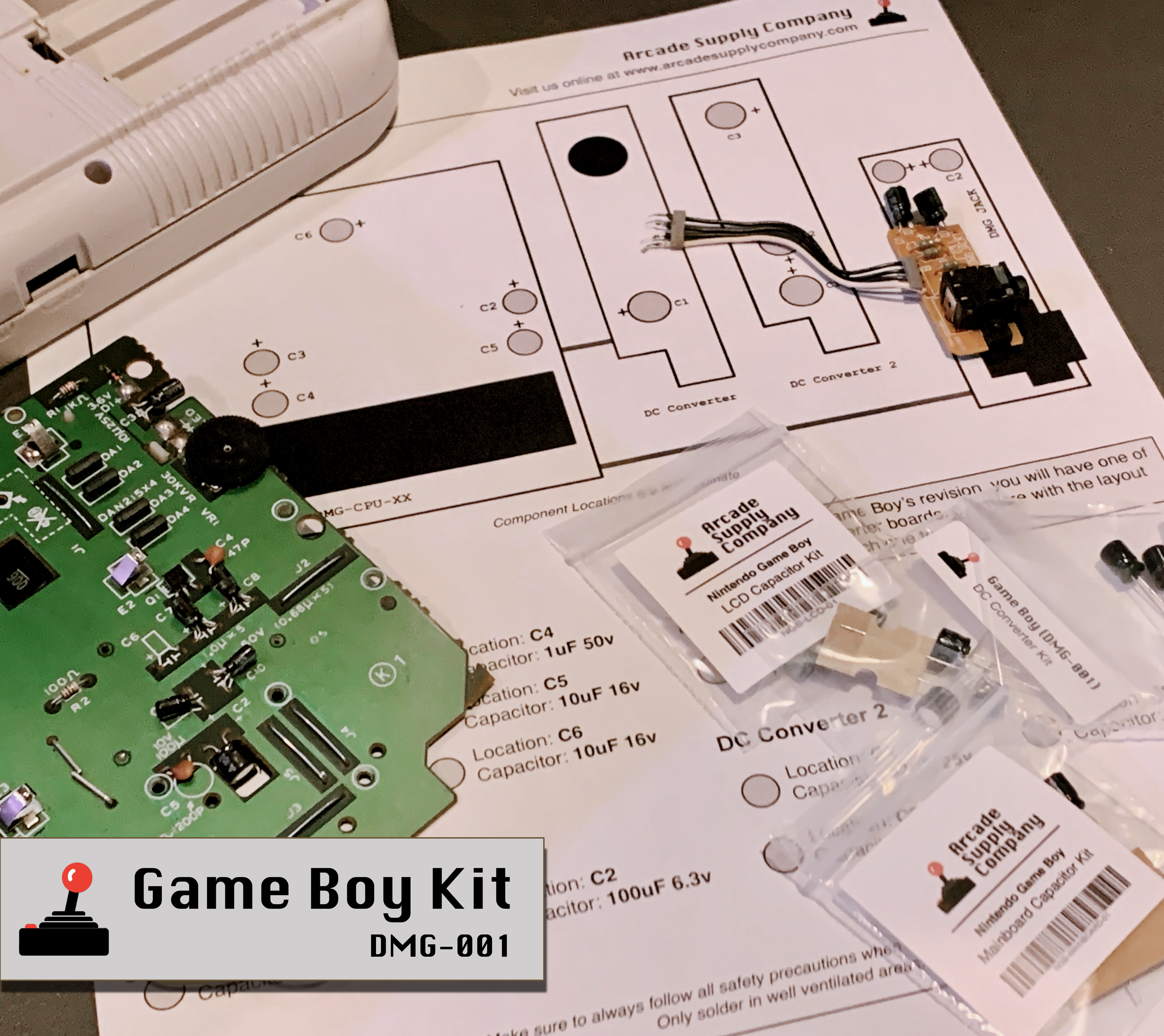 Nintendo Game Boy DMG-001 Capacitor Kit