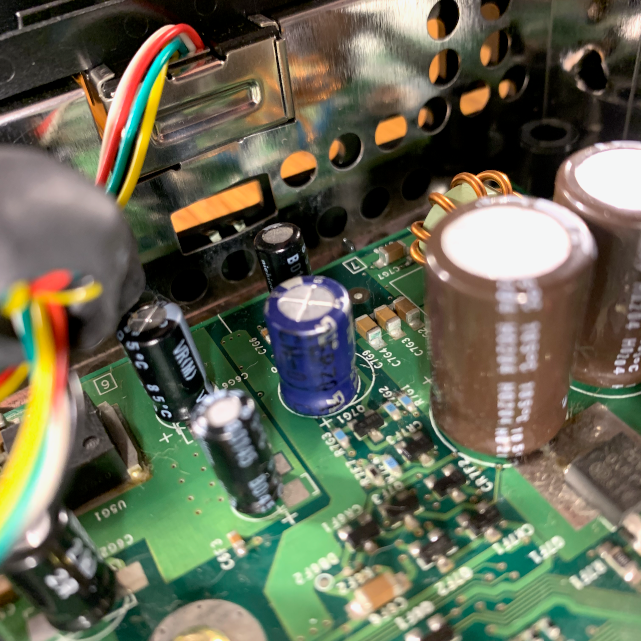 Replacement clock capacitor installed.
