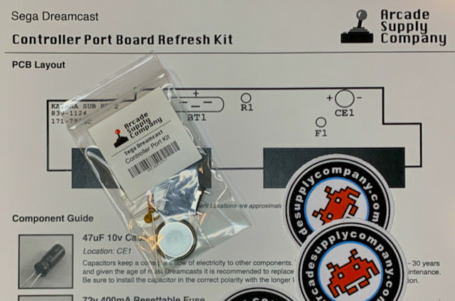 Sega Dreamcast Controller Port Kit with Battery Upgrade