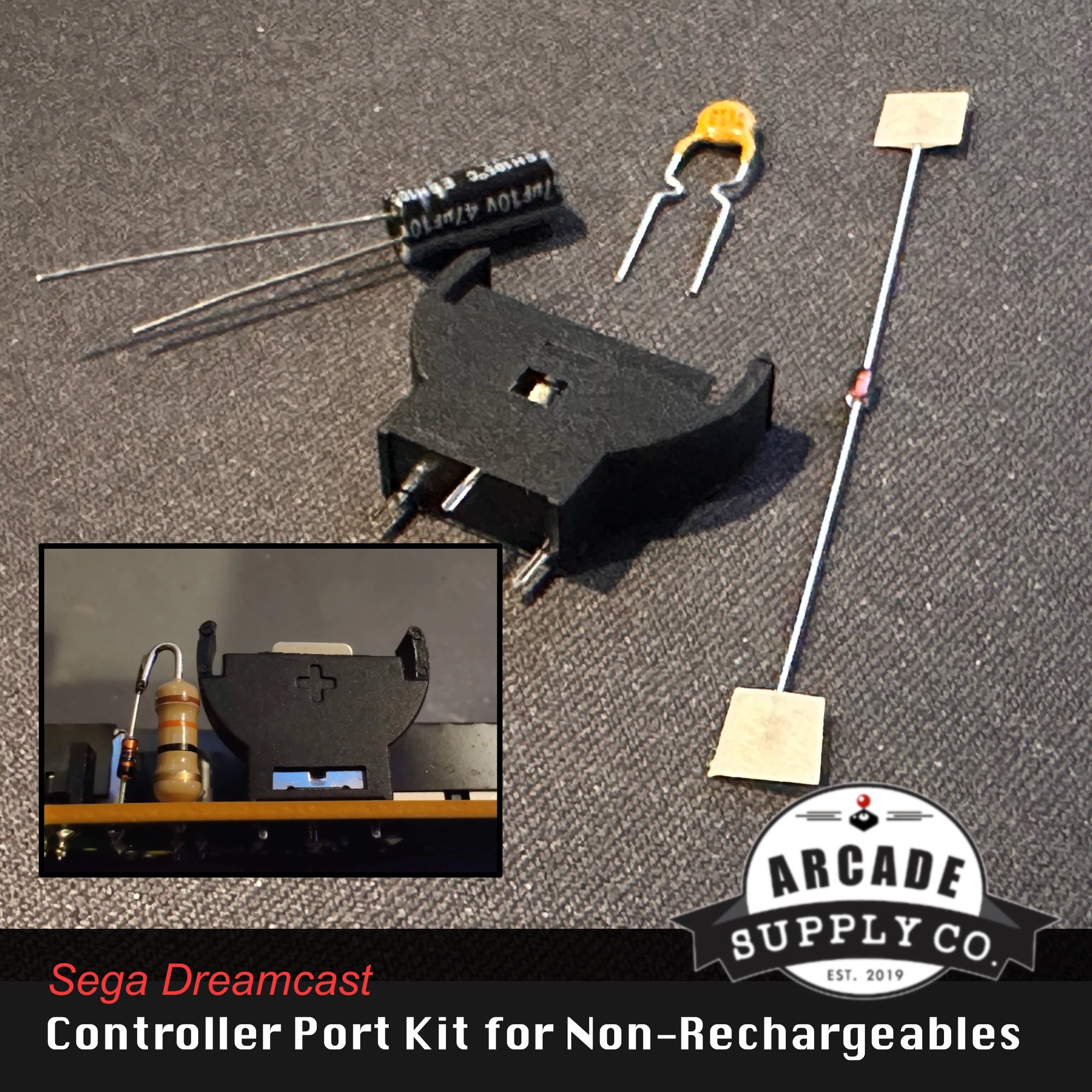 Sega Dreamcast Controller Port Kit (Non-Rechargeable Battery)