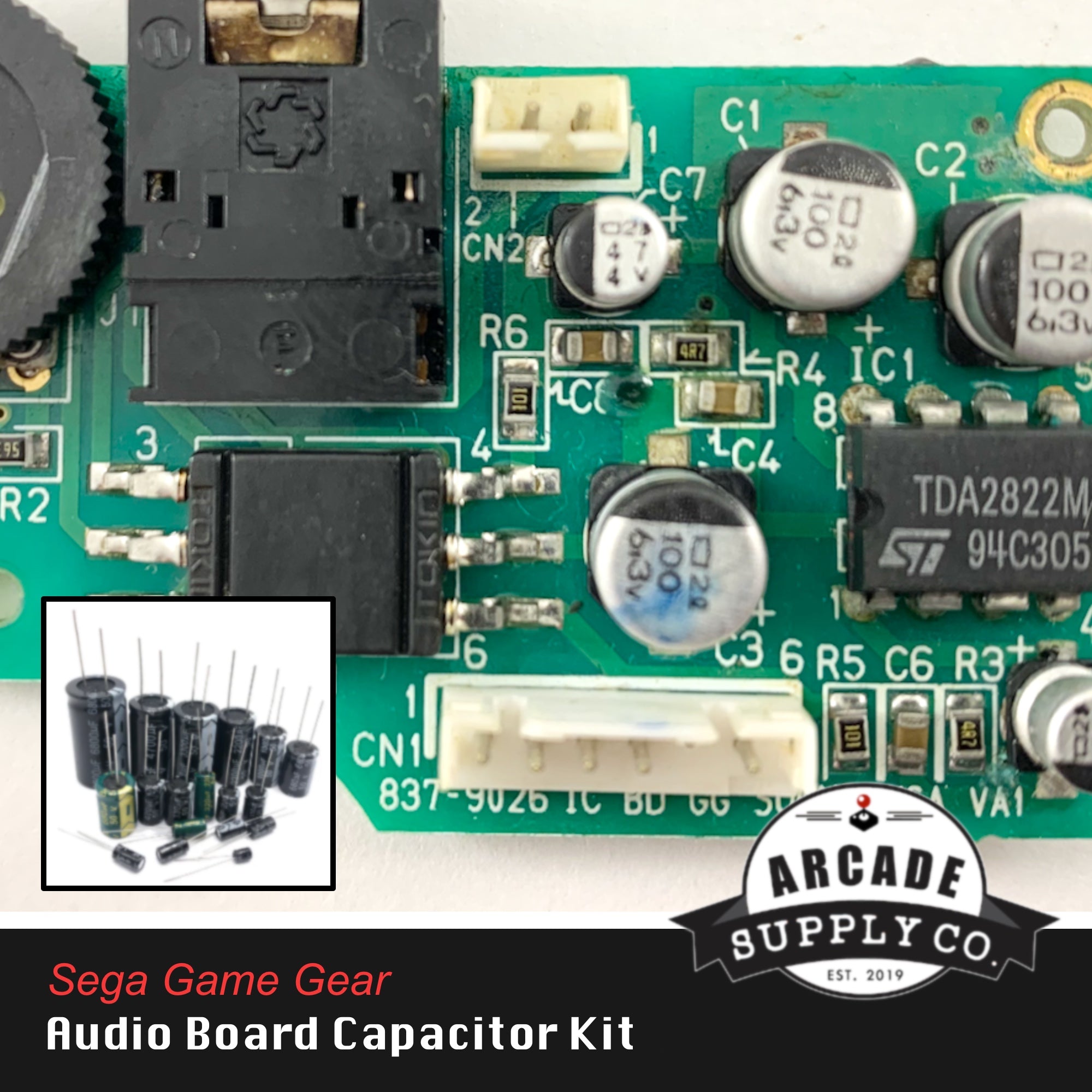 Sega Game Gear Audio Capacitor Kit